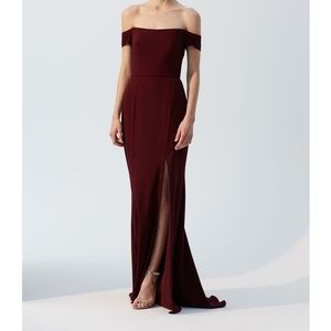 Official Amsale Bridesmaid Dress - Eden in Ruby